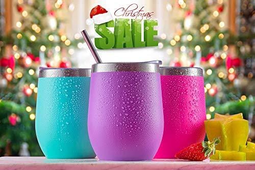 Triple Insulated Wine Tumbler With Lid (4 Pack) 12oz Stainless Steel Wine  Glass Set- Insulated Tumblers Keep Drinks Hot & Cold for Outdoors, Beach,  Picnics- Unbreakable Wine Glasses With BPA Free Lids 