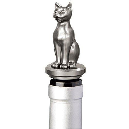 Stainless Steel Cat Wine Aerator Pourer - Deluxe Decanter Spout for Robust Red and White Wine - Pour Amore Bottle Pourer/Stopper & Air Diffuser by Chris's Stuff