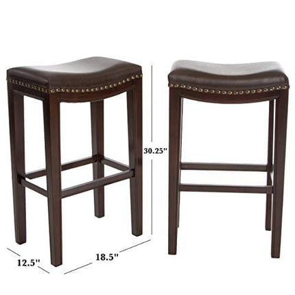 Christopher Knight Home Avondale Backless Bar Stools, 2-Pcs Set, Brown