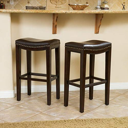 Christopher Knight Home Avondale Backless Bar Stools, 2-Pcs Set, Brown