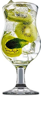 Circleware Caribbean Daiquiri Wine Beer Glasses, Set of 4, Kitchen Entertainment Dinnerware Drinking Glassware for Water, Juice and Bar Liquor Dining Decor Beverage Gifts, 12 oz, Clear