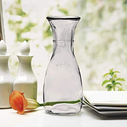 Circleware Clear Carafe Drink Pitcher New Fun Party Entertainment Home and Kitchen Beverage for Water, Juice, Beer, Punch, Iced Tea, Kombucha, Cold Drinks & Best Selling Gifts, 34 oz, Glass