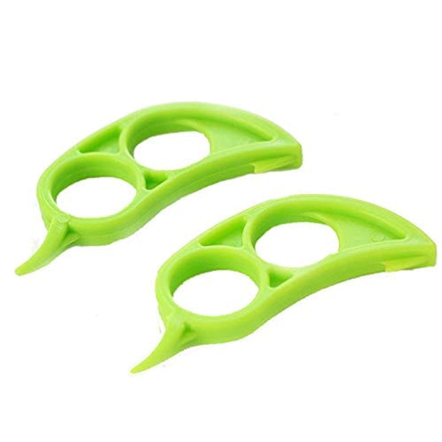 CJESLNA 4 x Orange Opener Peeler Slicer Cutter Plastic Lemon Citrus Fruit Skin Remover