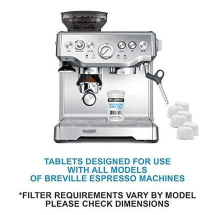 Breville Espresso Machine Cleaning Tablets and Filters - 2 Gram Espresso Cleaning Tablets - Replacement Water Filter - Espresso Machine Cleaner Accessories by CleanEspresso (20 Tablets + 6 Filters)