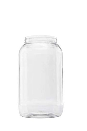 CLEARVIEW CONTAINERS 128 OZ Jar with Lid - Clear Plastic Jar with lid Leak proof Fresh seal lined ribbed cap Gallon Storage Container - 1 Pack