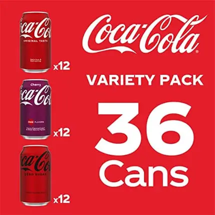 Coca-Cola Soft Drink Variety Pack, 12 Fluid Ounce, 36 Pack