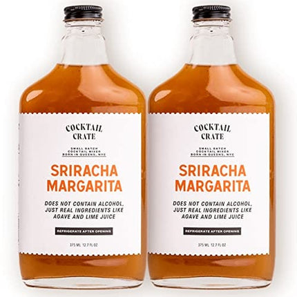 Cocktail Crate Premium Drink Mixer Sriracha Margarita | Award Winning Craft Cocktail Mixers for True Connoisseurs | Premium Cocktail Syrup Creations | 12oz - 2 pack