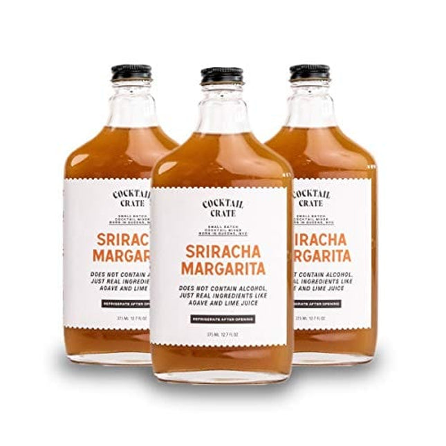 Cocktail Crate Premium Drink Mixer Sriracha Margarita | Award Winning Craft Cocktail Mixers for True Connoisseurs | Premium Cocktail Syrup Creations | 12oz - 3 pack