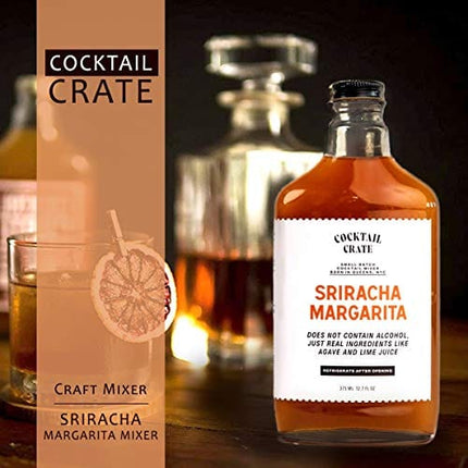 Cocktail Crate Premium Drink Mixer Sriracha Margarita | Award Winning Craft Cocktail Mixers for True Connoisseurs | Premium Cocktail Syrup Creations | 12oz - 3 pack