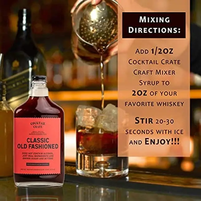 Cocktail Crate Premium Drink Mixer Variety Pack | Award Winning Craft Cocktail Mixers for True Connoisseurs | Premium Cocktail Syrup Creations with Aromatic Bitters, Demerara Sugar | 12oz - 3 pack