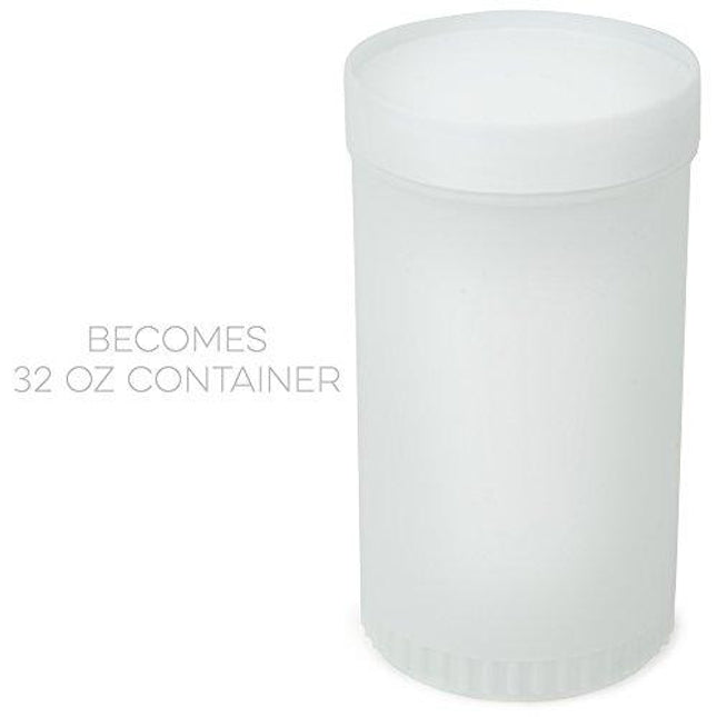 Colorful Juice Pouring Spout Bottle & Container – Mix, Pour, Store, Plastic Barware by Cocktailor (White)