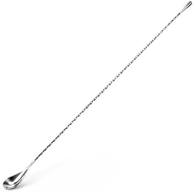 Cocktailor Twisted Mixing Spoon, Long Handle Stainless Steel Cocktail Bar Spoons in Three Sizes (19.5-inch)