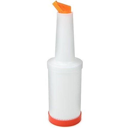Colorful Juice Pouring Spout Bottle & Container – Mix, Pour, & Store, Plastic Barware by Cocktailor (Orange)