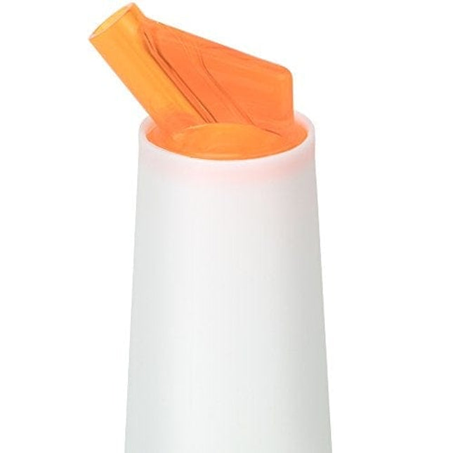 Colorful Juice Pouring Spout Bottle & Container – Mix, Pour, & Store, Plastic Barware by Cocktailor (Orange)