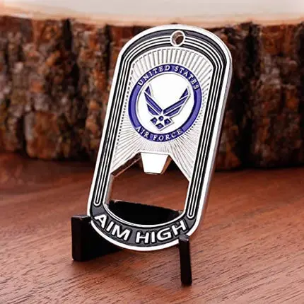 Air Force Challenge Coin - Dog Tag - Bottle Opener Coin - Designed by Military Veterans - Officially Licensed Product - Coins for Anything