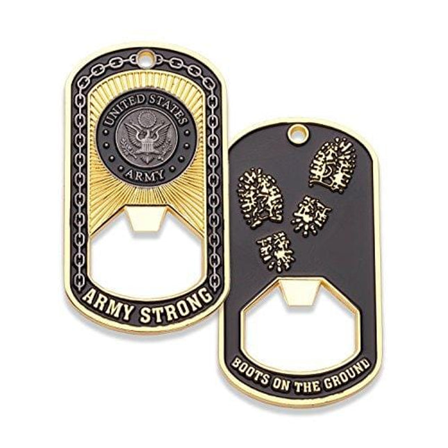 U.S. Army Challenge Coin - Dog Tag - Bottle Opener Coin - Designed by Military Veterans - Officially Licensed Product - Coins for Anything