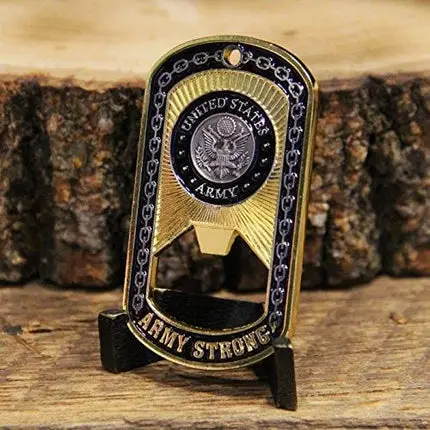 U.S. Army Challenge Coin - Dog Tag - Bottle Opener Coin - Designed by Military Veterans - Officially Licensed Product - Coins for Anything