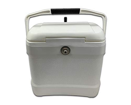 Coldbreak - CBJB30QT1T Jockey Box, 1 Tap, Stainless Pass Through, 30 Quart Cooler, 50' Coil, Stainless Steel Shanks, Includes Stainless Faucet, White (1T30MPT)