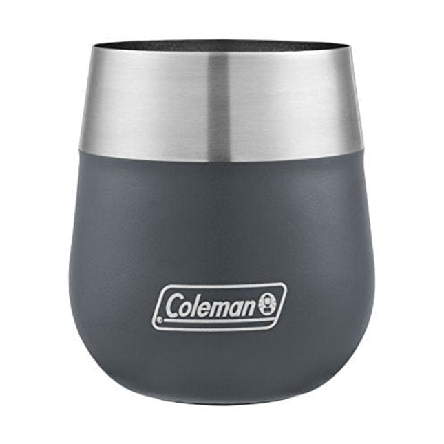 Coleman Claret Insulated Stainless Steel Wine Glass, Slate, 13 oz.