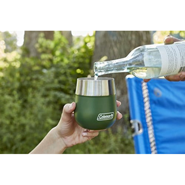 Coleman Claret Insulated Stainless Steel Wine Glass, Slate, 13 oz.