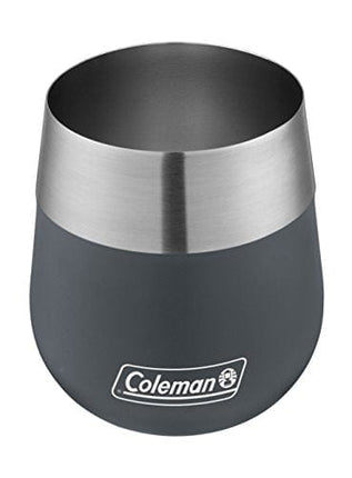 Coleman Claret Insulated Stainless Steel Wine Glass, Slate, 13 oz.