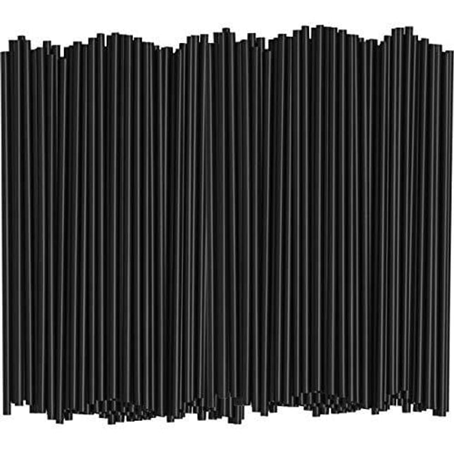 [1000 Bulk Pack] 5 Inch Plastic Sip Stirrers/Straws - Disposable Stir Sticks for Coffee & Cocktail - Black