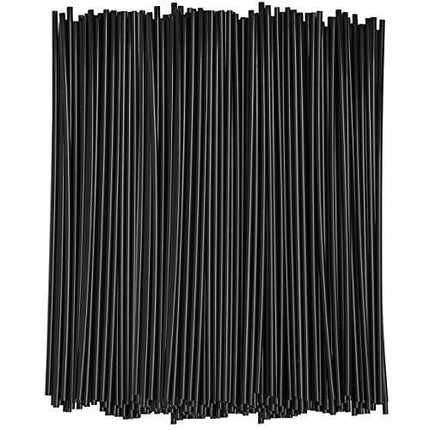 [1000 Bulk Pack] 7 Inch Plastic Sip Stirrers/Straws - Disposable Stir Sticks for Coffee & Cocktail - Black
