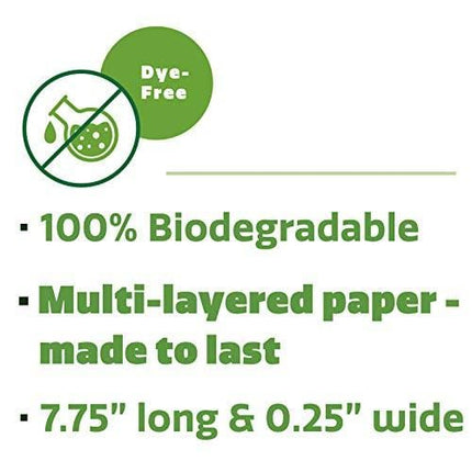 Kraft Paper Drinking Straws [200 Pack] 100% Biodegradable & Ink-free