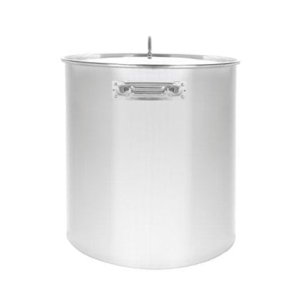 CONCORD Polished Stainless Steel Stock Pot Brewing Beer Kettle Mash Tun w/ Flat Lid (30 QT)
