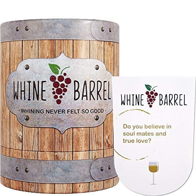 Whine Barrel Card Game - Wine Game Conversation Starter - Fun Game and Gift for Wine Lovers