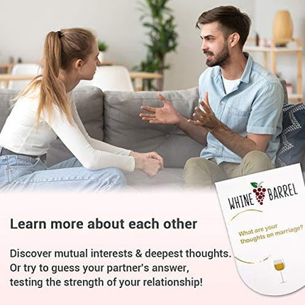 Whine Barrel Card Game - Wine Game Conversation Starter - Fun Game and Gift for Wine Lovers