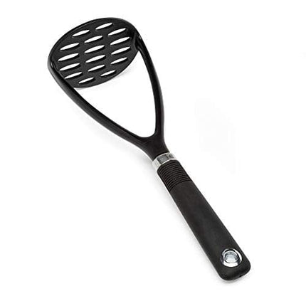 Cooking Light Potato Masher Sturdy and Heat Resistant, Safe for Non-Stick Cookware, Soft Grip Nylon Gadget, Black