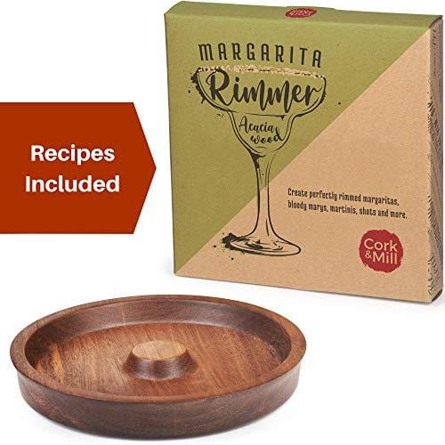 Domensi 3-Tier Acacia Wood Margarita Salt Rimmer Set - 5.6 Domensi 3-Tier Acacia Wood Margarita Salt Rimmer Set - 5.6