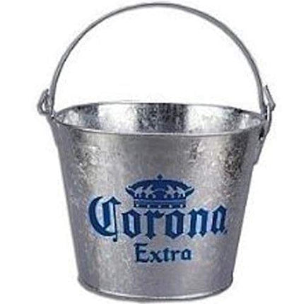 Corona Extra Galvanized Beer Bucket W/Built-In Bottle Opener
