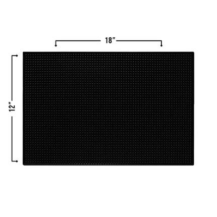 Bar Mat 18" X 12" Durable and Stylish Rubber Dish Drying Bar Spill Mat Nonslip Flexible Mats for Bars, Restaurants, Coffee Shops, and Draining Pad Counter Tops (Pack of 1)
