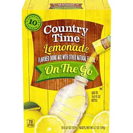 Country Time Sugar Sweetened Lemonade On-The-Go Powdered Drink Mix 60 Count
