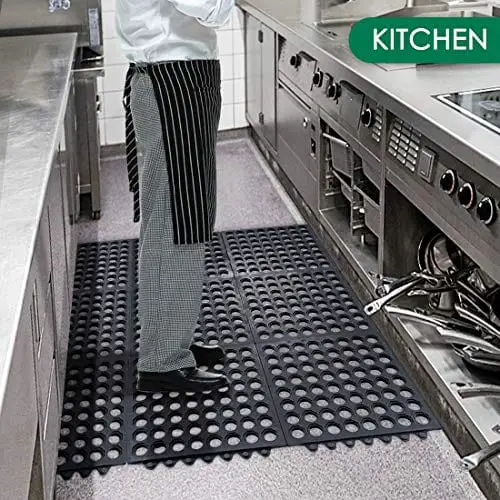 Envelor Anti Fatigue Rubber Floor Mat Restaurant Kitchen Drainage