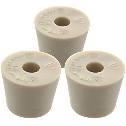 Craft A Brew 3827 Drilled Rubber Stopper #6 (Set of 3)