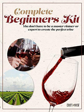Craft A Brew Home Chardonnay Making Kit – Easy Beginners with Ingredients and Supplies – Ultimate Wine Brewing