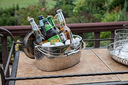 Crafthouse by Fortessa Professional Barware by Charles Joly Stainless Steel Oval Ice Bucket with Scoop
