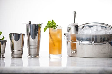 Crafthouse by Fortessa Professional Barware by Charles Joly Stainless Steel Oval Ice Bucket with Scoop