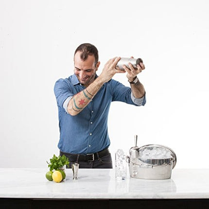 Crafthouse by Fortessa Professional Barware by Charles Joly Stainless Steel Oval Ice Bucket with Scoop