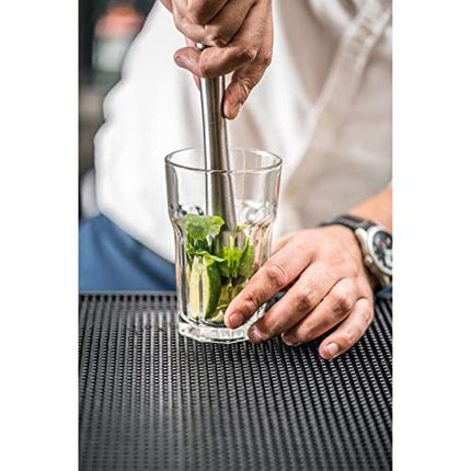 Cresimo 10" Stainless Steel Cocktail Muddler and Mixing Spoon with Cocktail Recipes eBook, Muddler Bar Tool Set