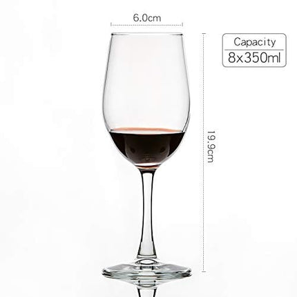CREST [Set of 8, 12 Ounce] All-Purpose Wine Glasses, Classic
