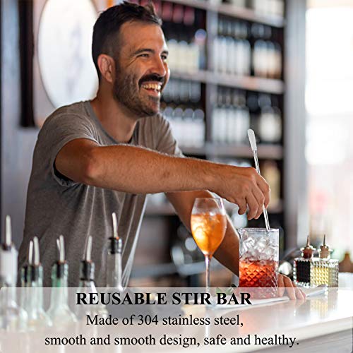 Homestia Cocktail Stirrers Coffee Swizzle Sticks Stainless Steel 8