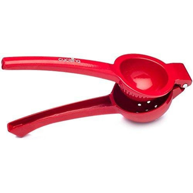 Cucisina Lemon Squeezer / Lime Juicer / Citrus Press - Commercial Grade Aluminum (Red)