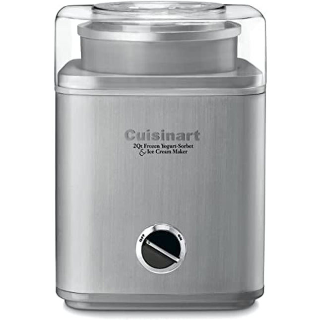 Ice Cream Maker by Cuisinart, Ice Cream and Frozen Yogurt Machine, 2-Qt. Double-Insulated Freezer Bowl, Silver, ICE30BC