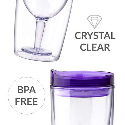 Cupture Wine tumblers Glasses, 8 Count (Pack of 1)