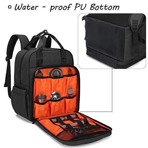 Advanced Mixology Bartender Bag Travel Bartender Kit Backpack with Padded Compartments for Wine and Cocktail Shaker, Portable Carrying Bag for Bar Tools Set, Perfect for Home Indoor Outdoor Patio Party, BAG ONLY