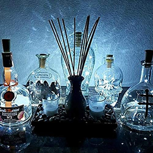 CUUCOR Cork Wine Bottle Lights,12 Pack Battery Operated 20 LED Fairy Mini String Lights Copper Wire for DIY, Wedding Centerpiece, Party, Christmas, Halloween(Cool White)